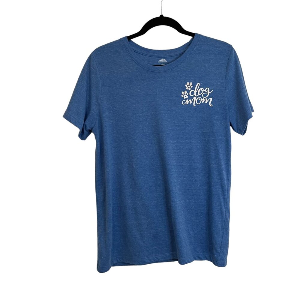 Way To Celebrate Mother’s Day Dog Mom Blue Graphic Tee Short Sleeve Women Size L